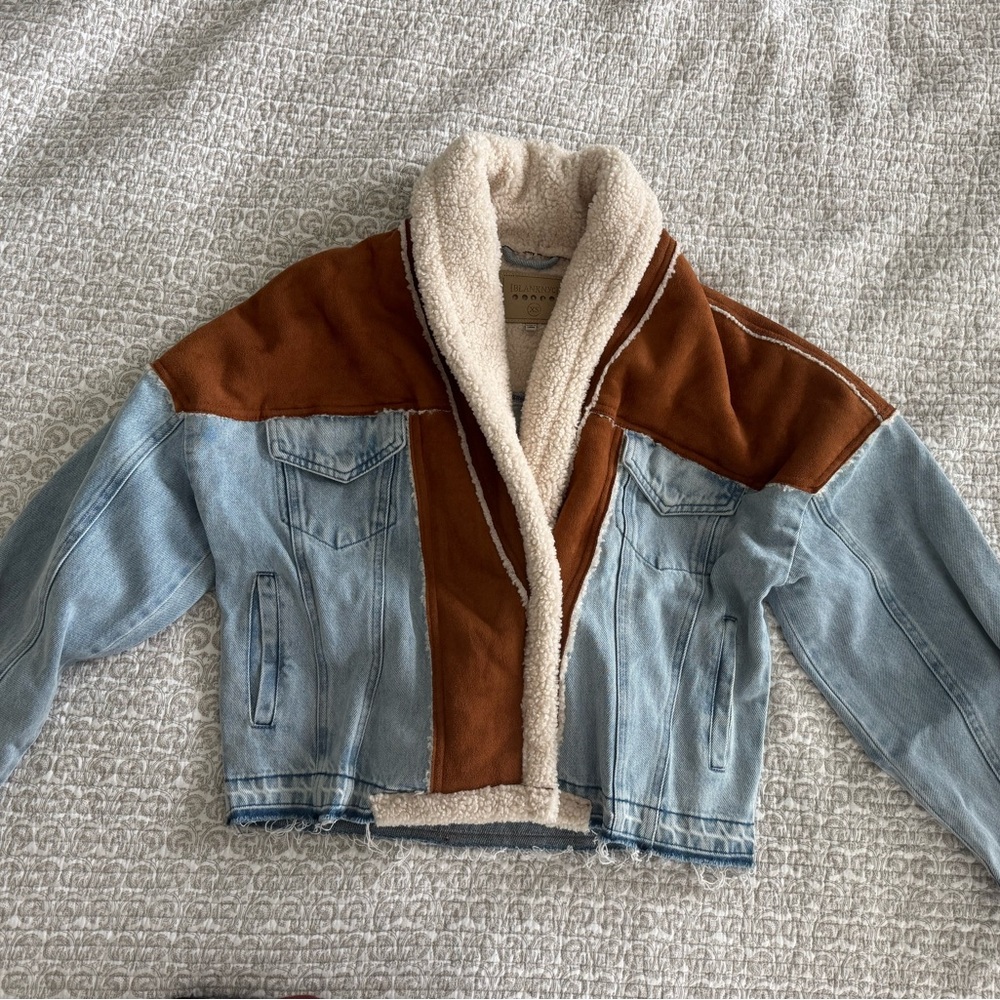 Blank NYC Never Worn Jean Jacket with Suede Accents